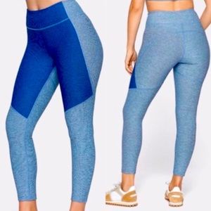 EUC Outdoor Voices Blue 7/8 Warm Up Leggings